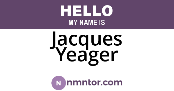 Jacques Yeager