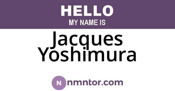 Jacques Yoshimura