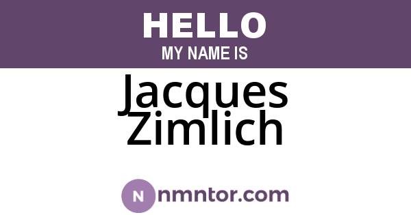 Jacques Zimlich