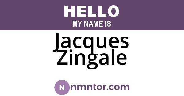 Jacques Zingale