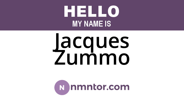 Jacques Zummo