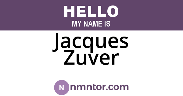 Jacques Zuver