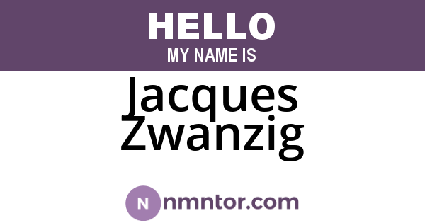 Jacques Zwanzig
