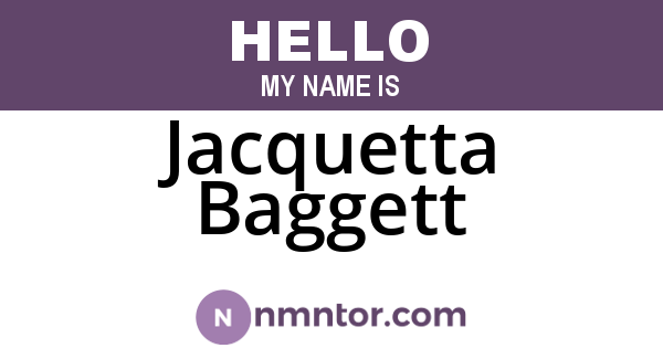 Jacquetta Baggett