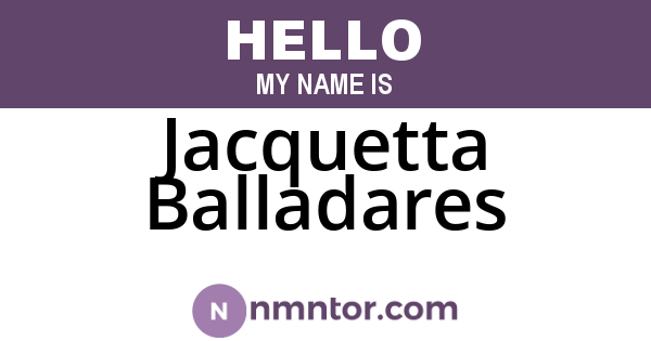 Jacquetta Balladares