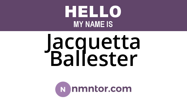 Jacquetta Ballester