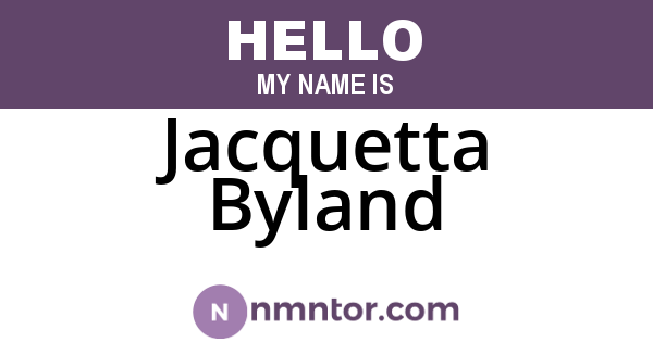 Jacquetta Byland