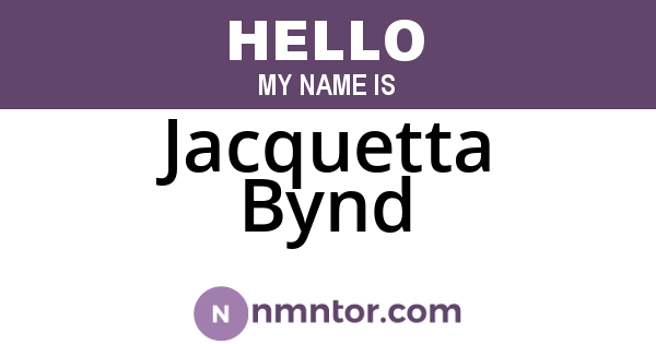Jacquetta Bynd