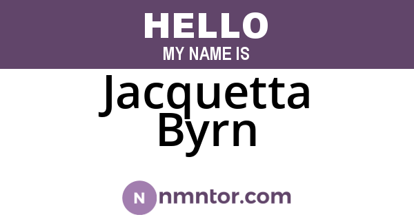 Jacquetta Byrn