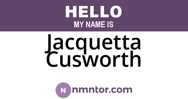 Jacquetta Cusworth