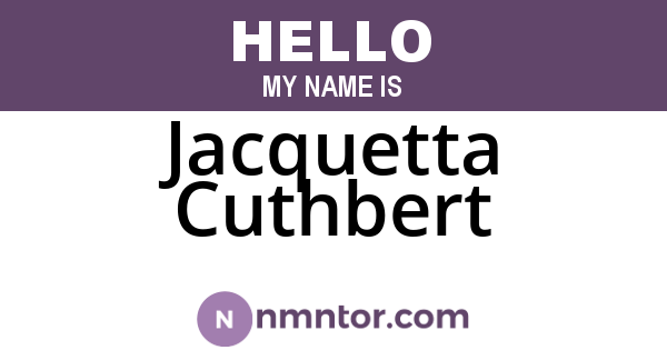 Jacquetta Cuthbert