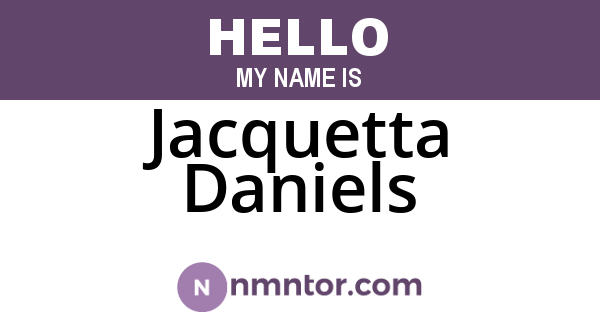 Jacquetta Daniels