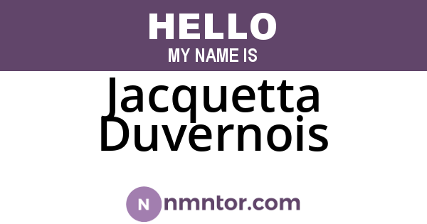 Jacquetta Duvernois