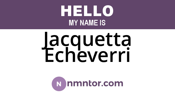 Jacquetta Echeverri