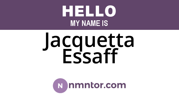Jacquetta Essaff