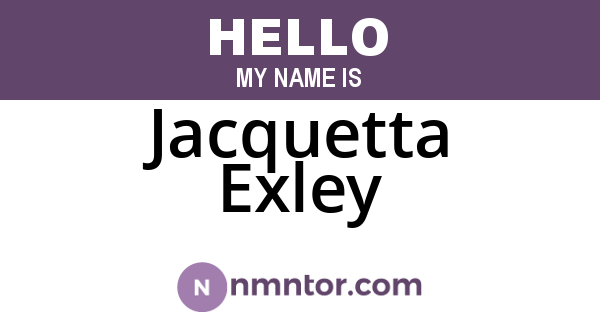 Jacquetta Exley