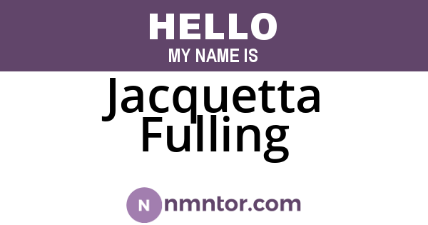 Jacquetta Fulling