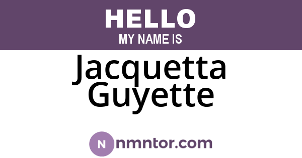 Jacquetta Guyette