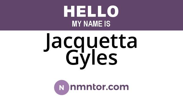 Jacquetta Gyles