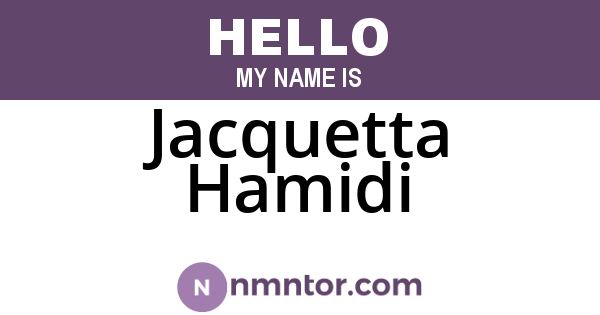 Jacquetta Hamidi