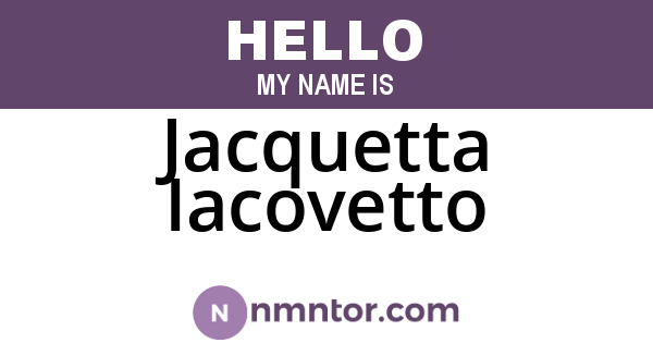 Jacquetta Iacovetto