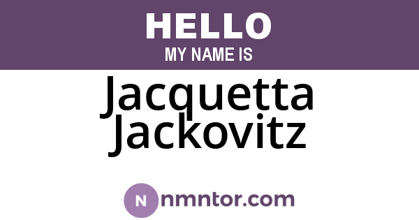 Jacquetta Jackovitz
