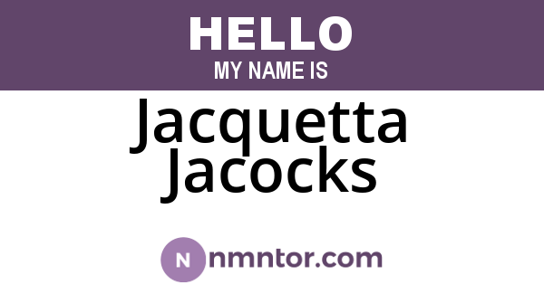 Jacquetta Jacocks