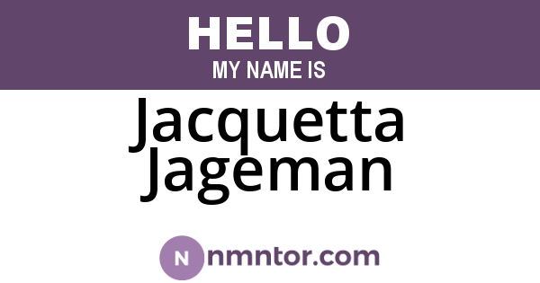 Jacquetta Jageman