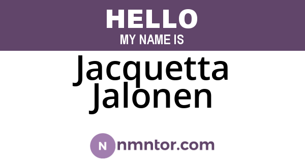 Jacquetta Jalonen