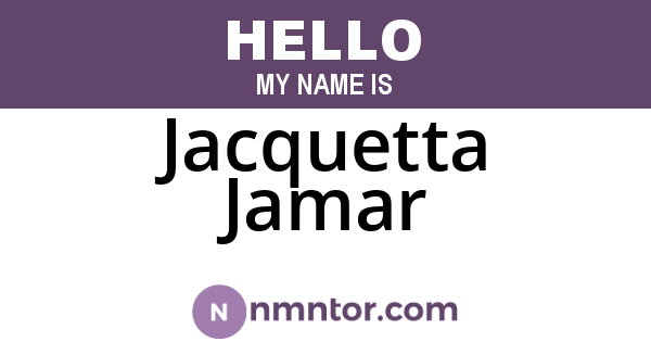 Jacquetta Jamar