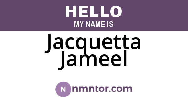 Jacquetta Jameel
