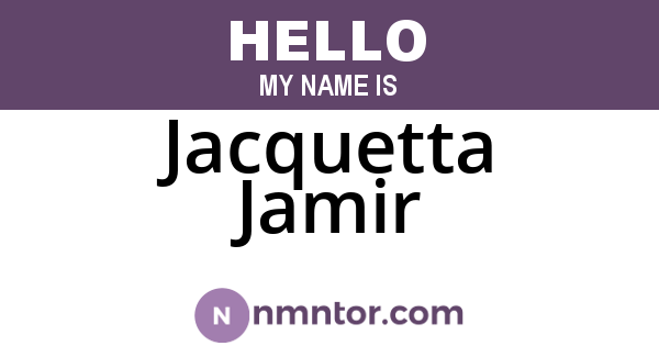 Jacquetta Jamir