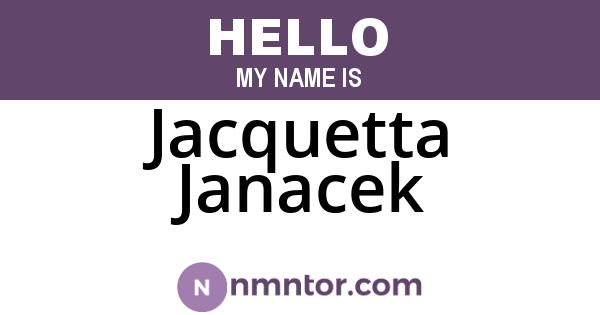 Jacquetta Janacek