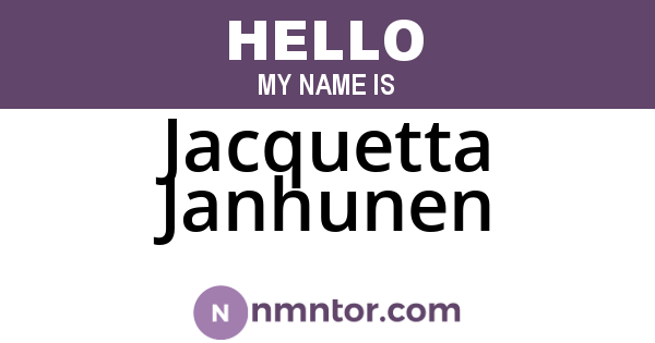 Jacquetta Janhunen