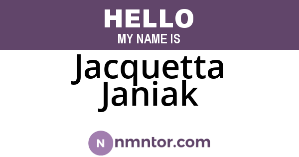 Jacquetta Janiak
