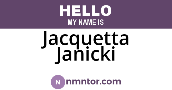 Jacquetta Janicki