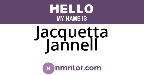 Jacquetta Jannell