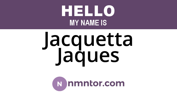 Jacquetta Jaques