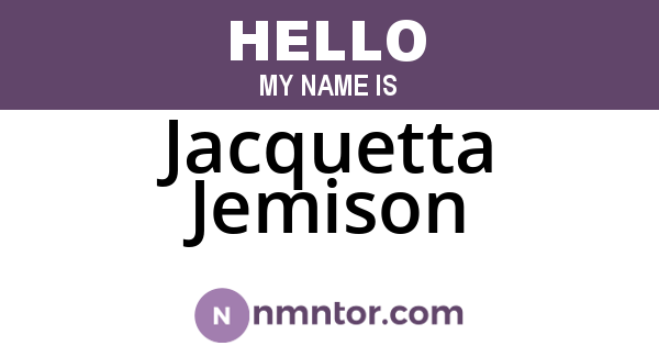 Jacquetta Jemison