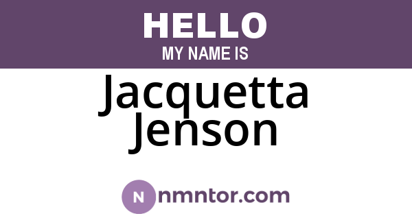 Jacquetta Jenson