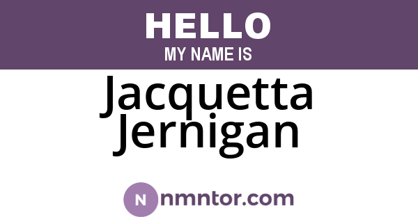 Jacquetta Jernigan