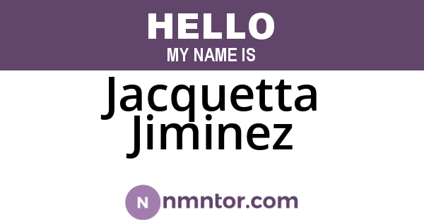 Jacquetta Jiminez