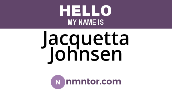 Jacquetta Johnsen