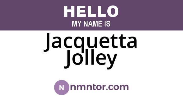 Jacquetta Jolley