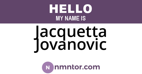 Jacquetta Jovanovic
