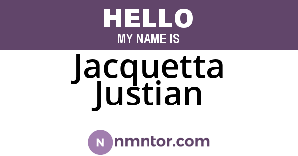 Jacquetta Justian