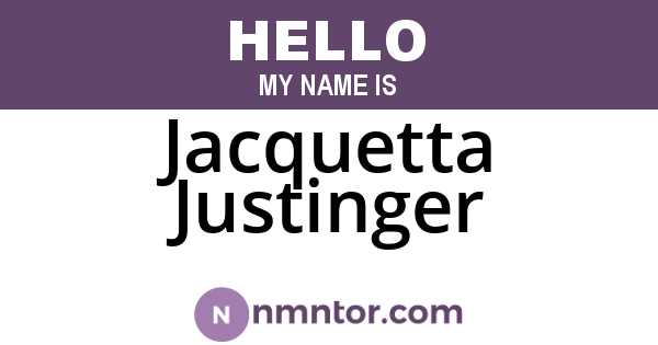 Jacquetta Justinger