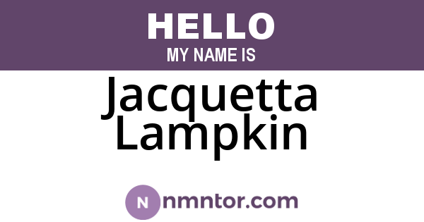 Jacquetta Lampkin