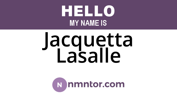 Jacquetta Lasalle