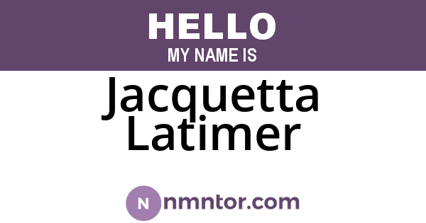 Jacquetta Latimer